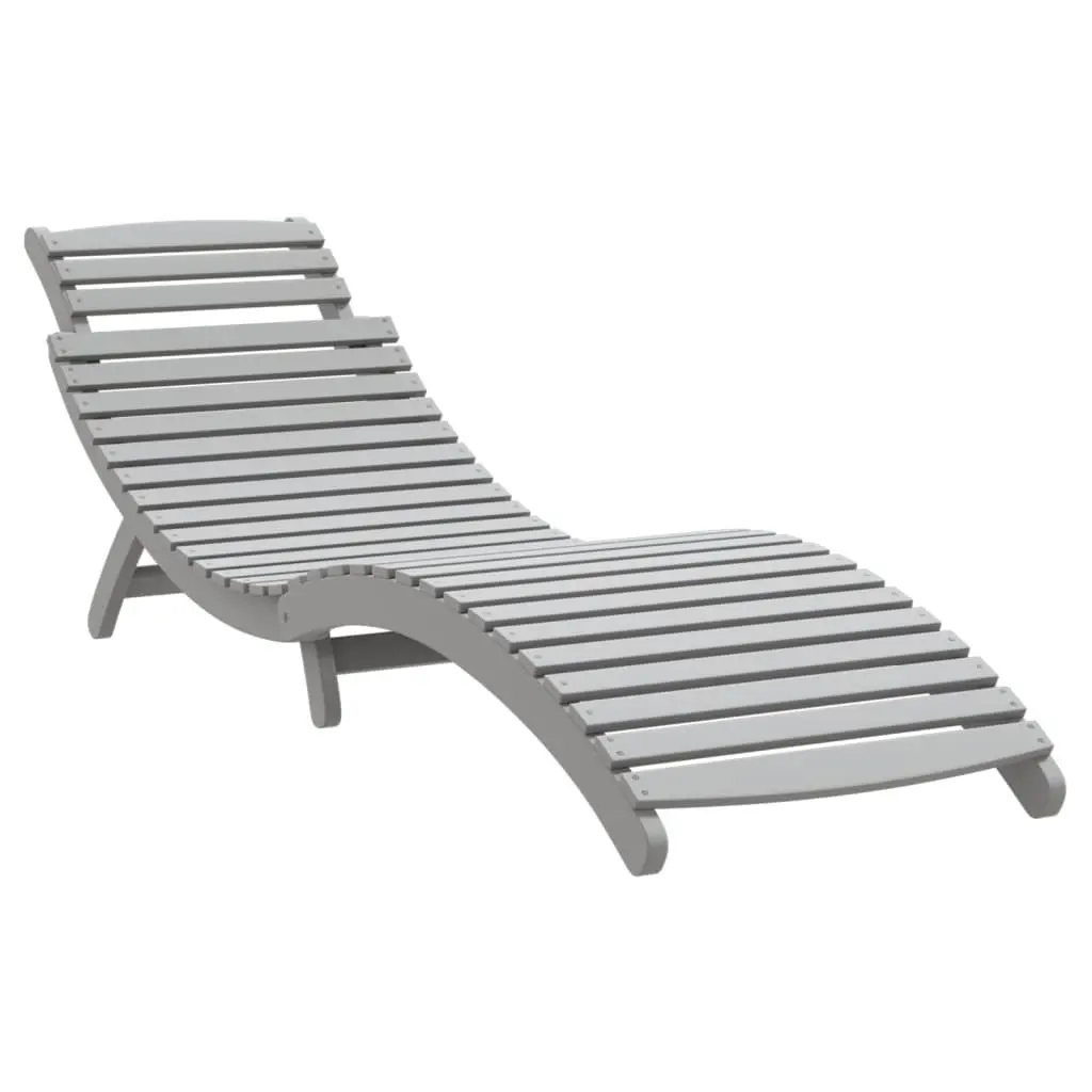 Grey Sun Lounger with Side Table