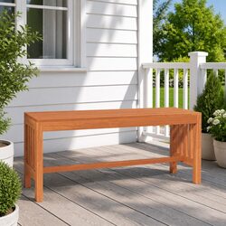 110cm Wooden Garden Bench: Eucalyptus, Slatted Design