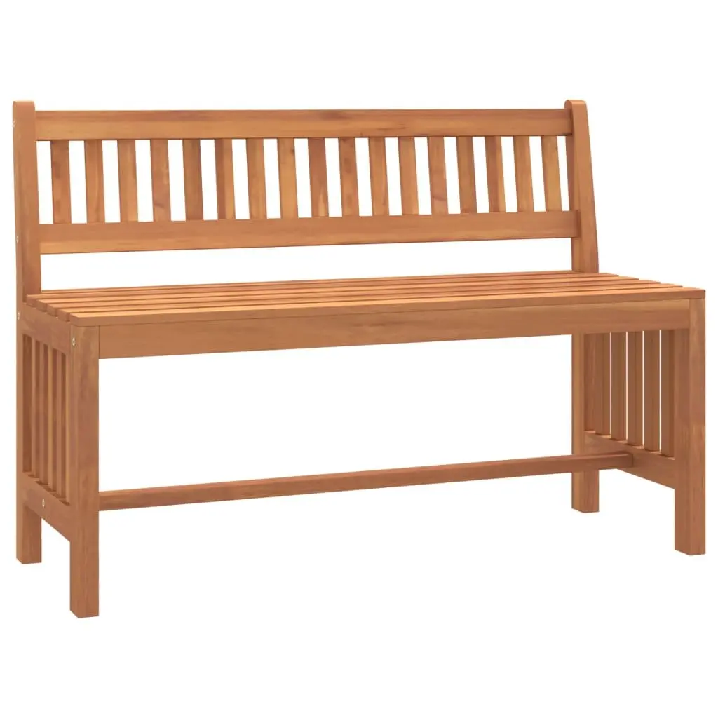 Outdoor Garden Bench 110cm Patio Seating Solid Wood Backrest Brown