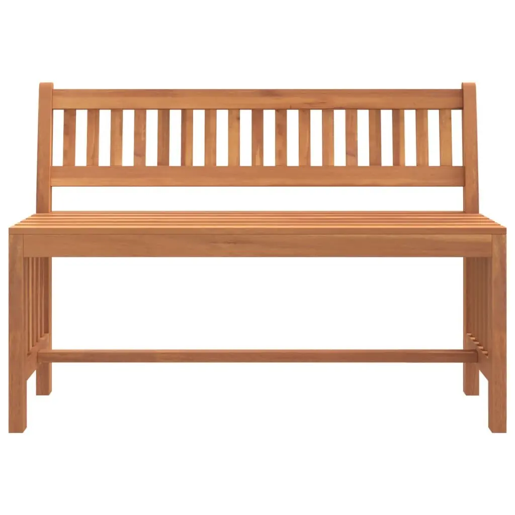 Outdoor Garden Bench 110cm Patio Seating Solid Wood Backrest Brown