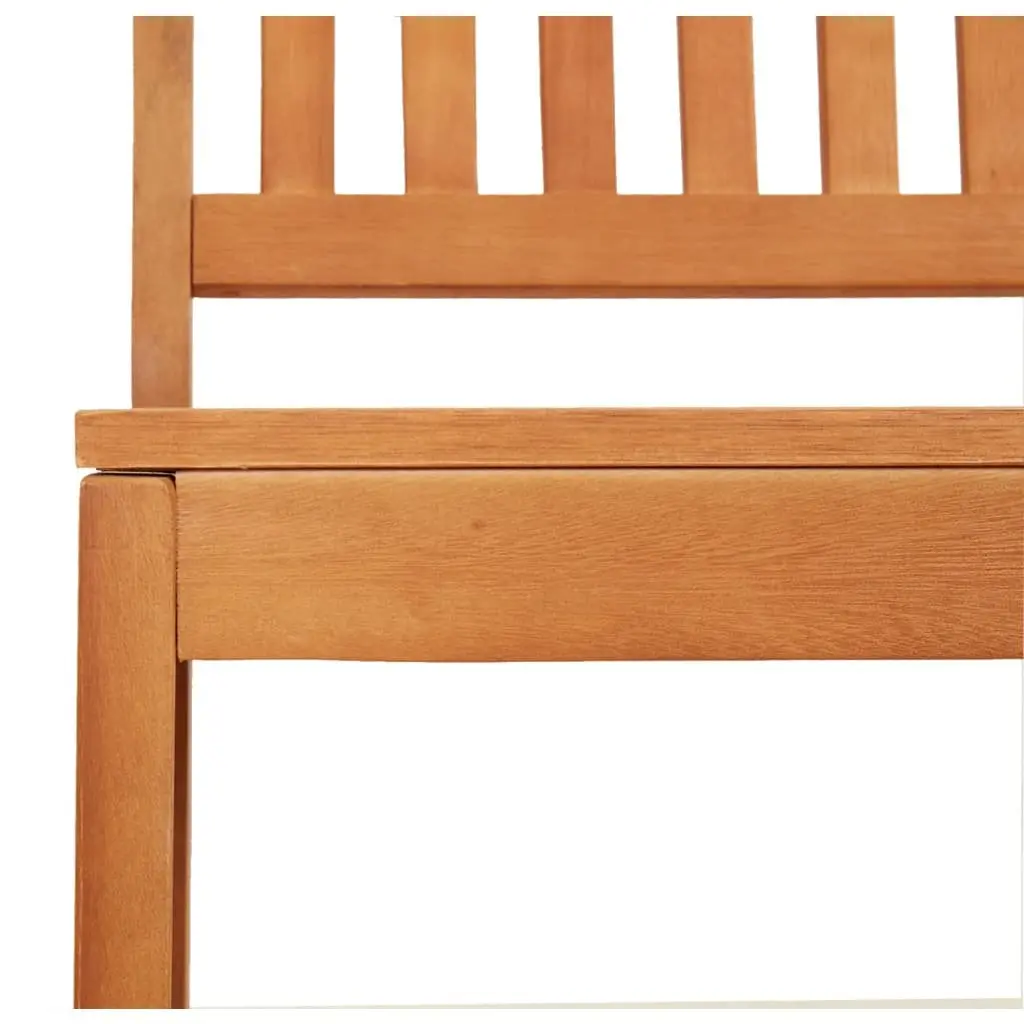 Outdoor Garden Bench 110cm Patio Seating Solid Wood Backrest Brown