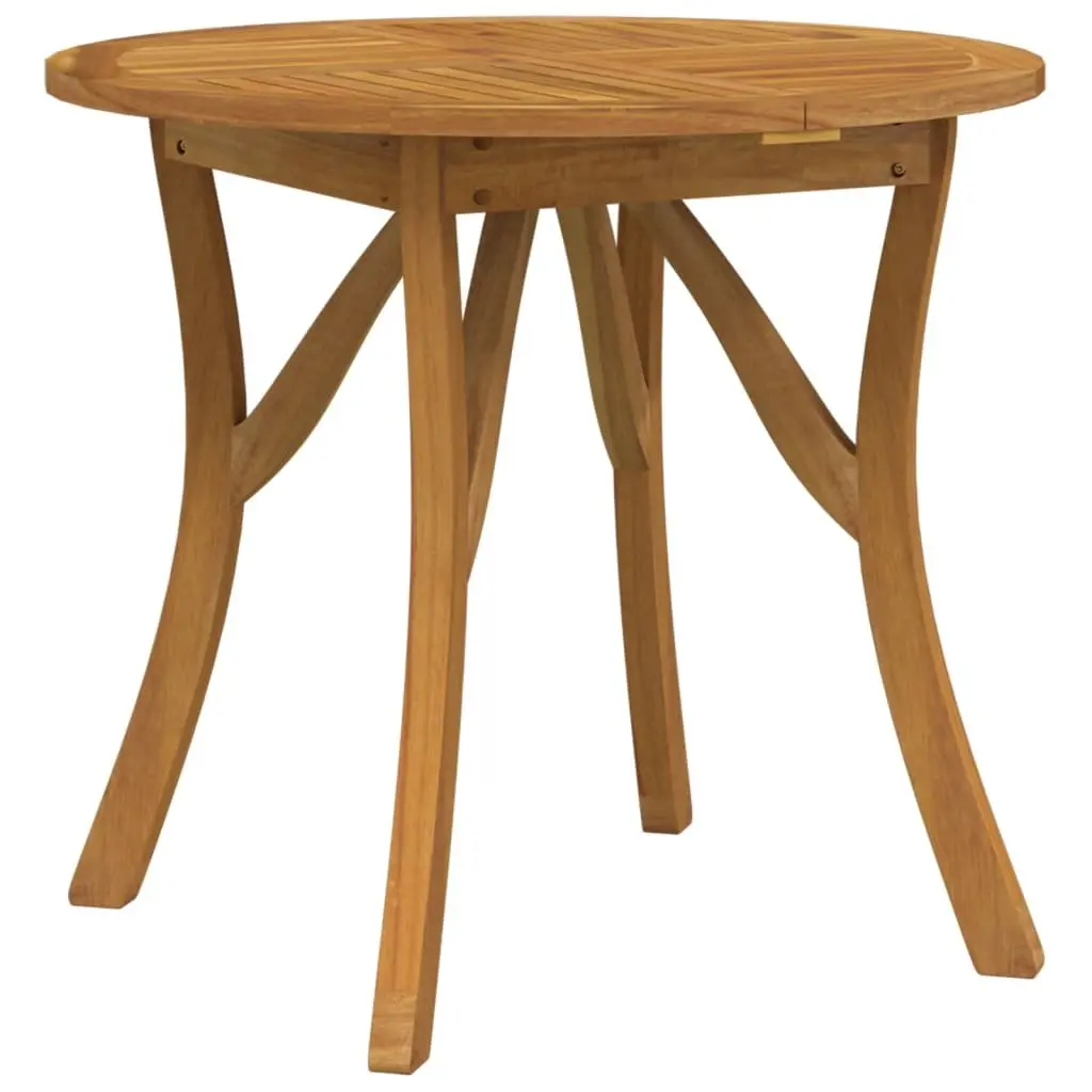 Round Garden Table Ø 85 cm Outdoor Dining Table Solid Acacia Wood Patio