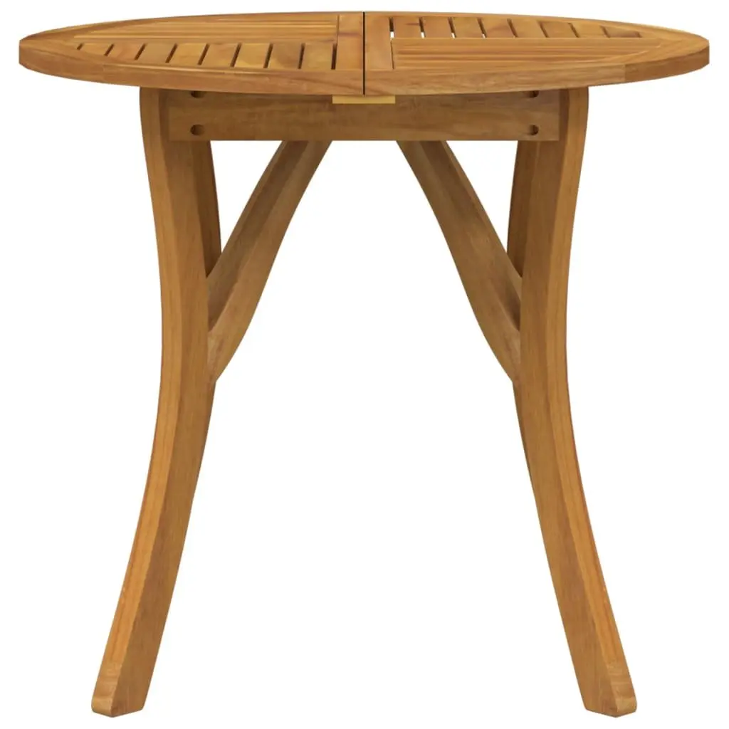 Round Garden Table Ø 85 cm Outdoor Dining Table Solid Acacia Wood Patio