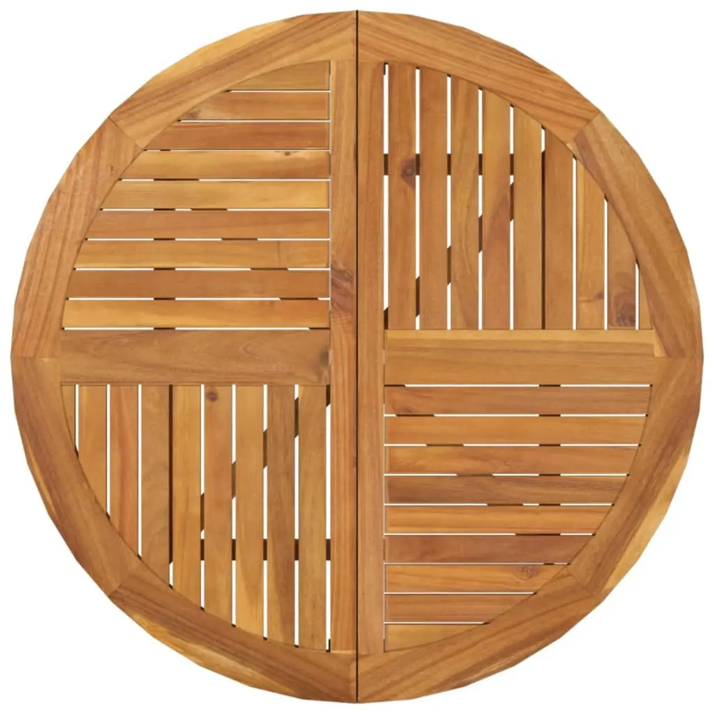 Round Garden Table Ø 85 cm Outdoor Dining Table Solid Acacia Wood Patio