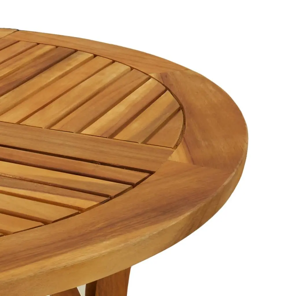 Round Garden Table Ø 85 cm Outdoor Dining Table Solid Acacia Wood Patio