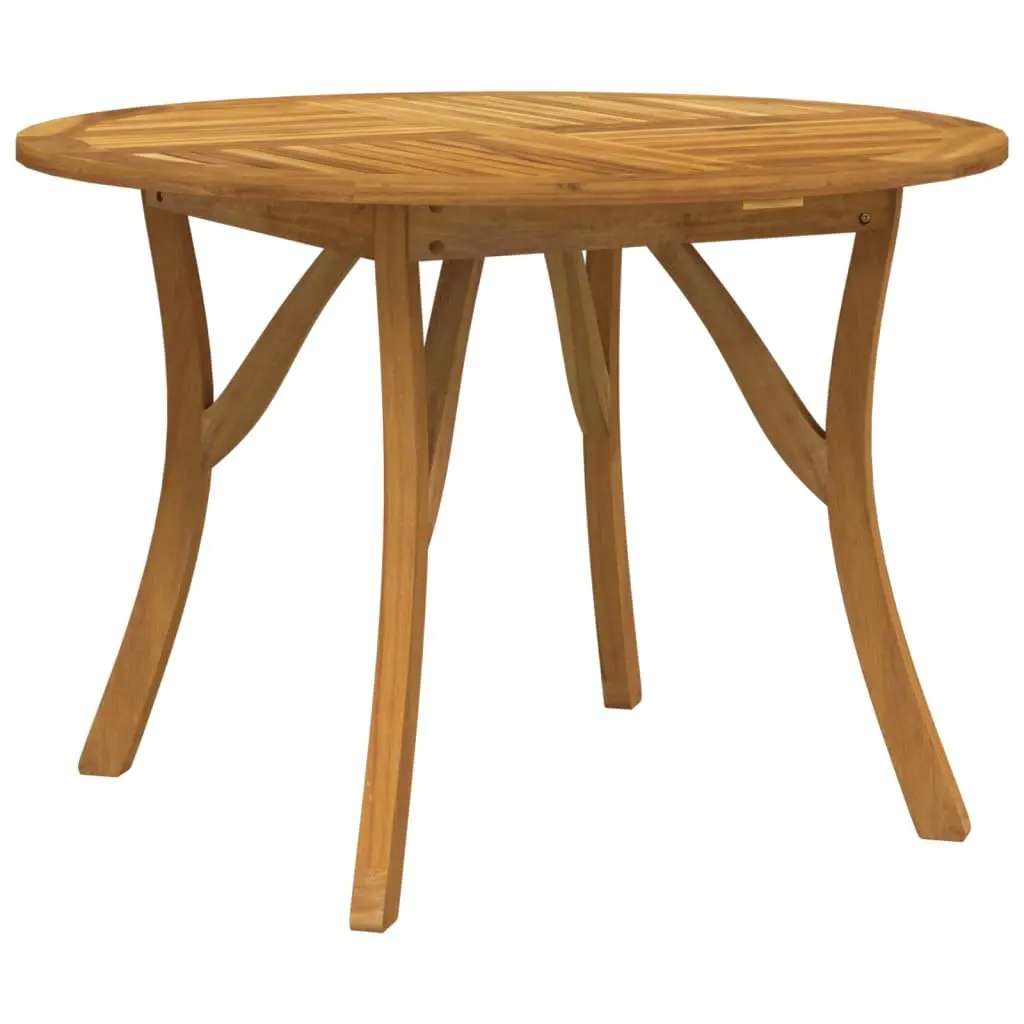 Round Patio Table Ø 110 cm Made of Solid Acacia Wood