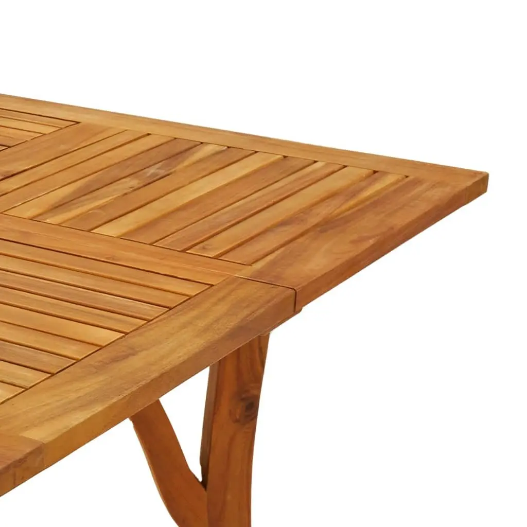 Garden Table 85x85x75 cm Solid Acacia Wood Outdoor Patio Dining Brown Slatted