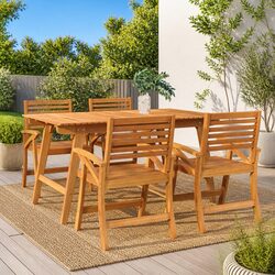 Dimensions and Features of Solid Wood Garden Table 150x90x75cm