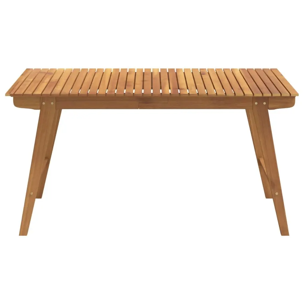 Solid Wood Garden Dining Table 150x90x75cm Acacia Outdoor Patio Furniture