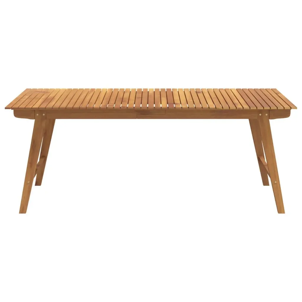 Outdoor Dining Table Solid Acacia Wood 200x90x75cm Patio Furniture Brown