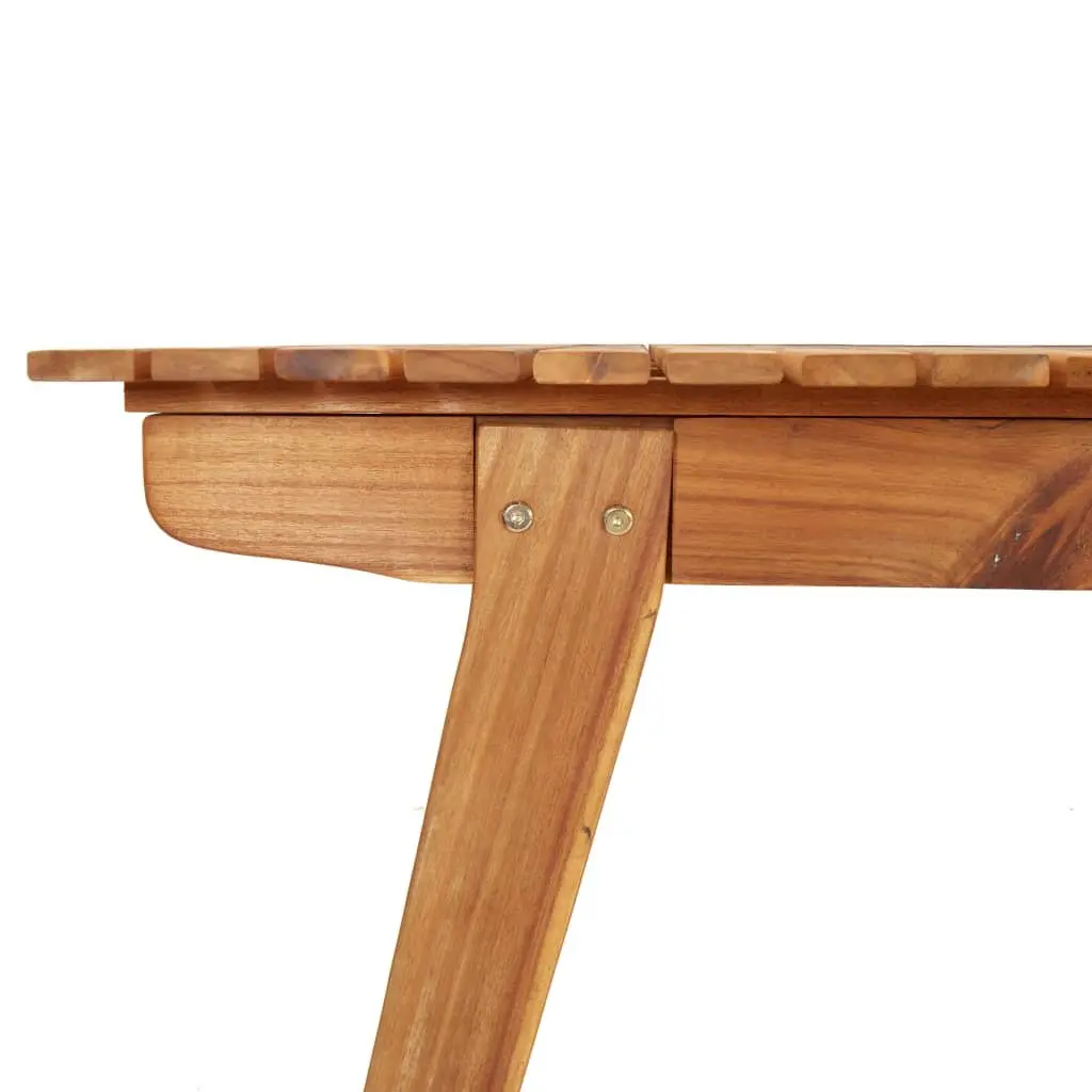 Outdoor Dining Table Solid Acacia Wood 200x90x75cm Patio Furniture Brown