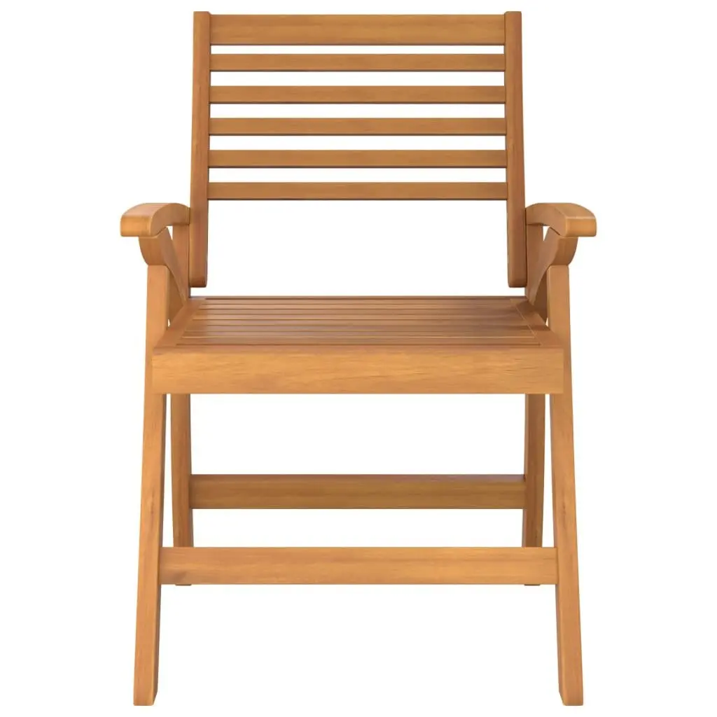 Outdoor Garden Chairs 2 pcs Solid Wood Acacia Brown Patio Seating Set
