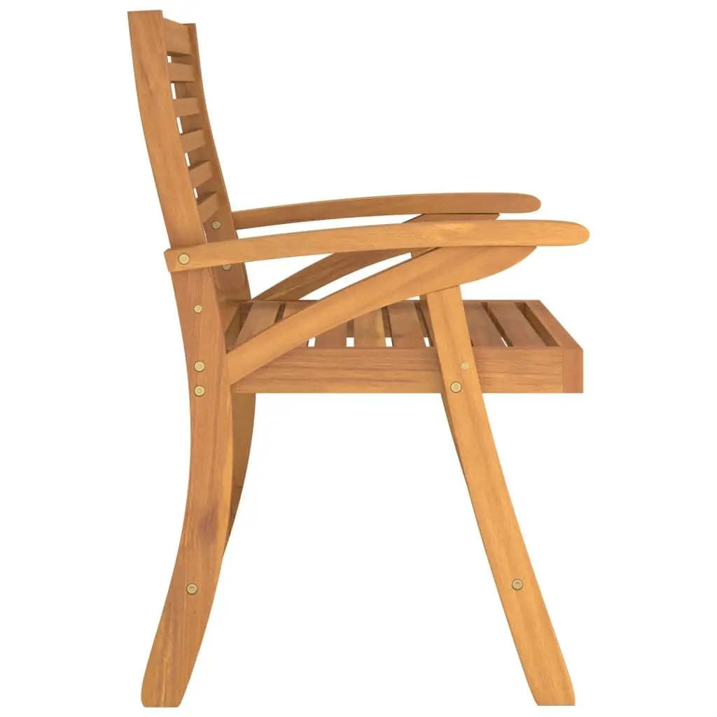 Outdoor Garden Chairs 2 pcs Solid Wood Acacia Brown Patio Seating Set