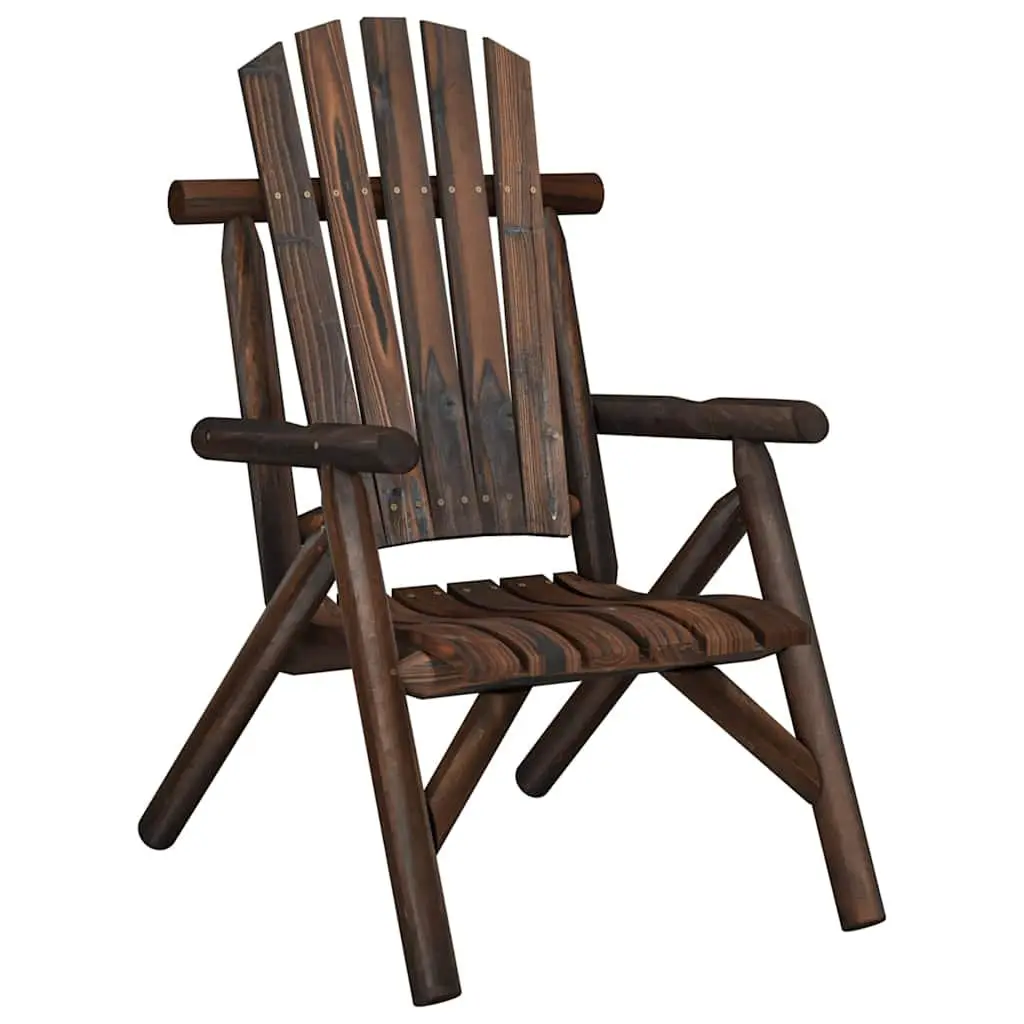 Outdoor Garden Chair Adirondack Style Solid Wood Spruce Brown 68 x 86 x 103 cm