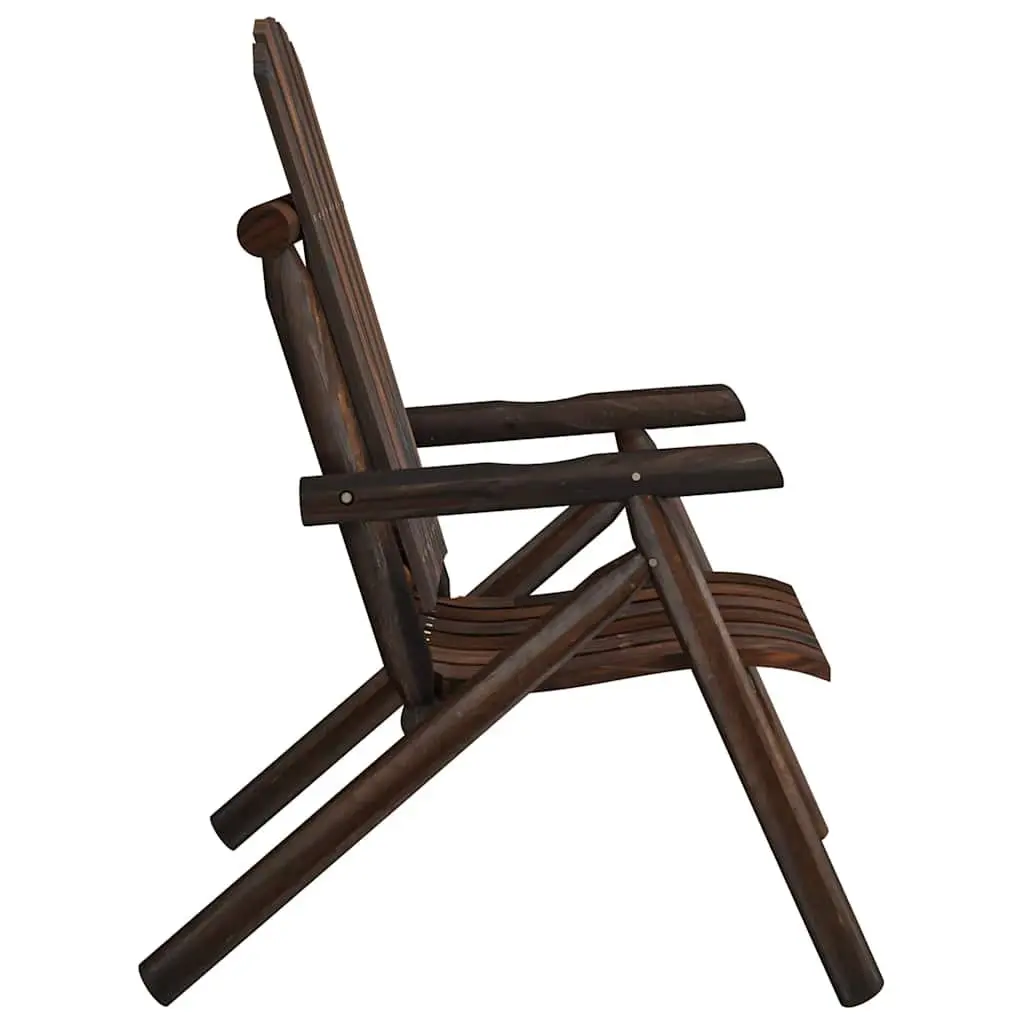 Outdoor Garden Chair Adirondack Style Solid Wood Spruce Brown 68 x 86 x 103 cm