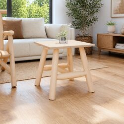 Specifications of the Solid Wood Spruce Side Table 49x49x50cm