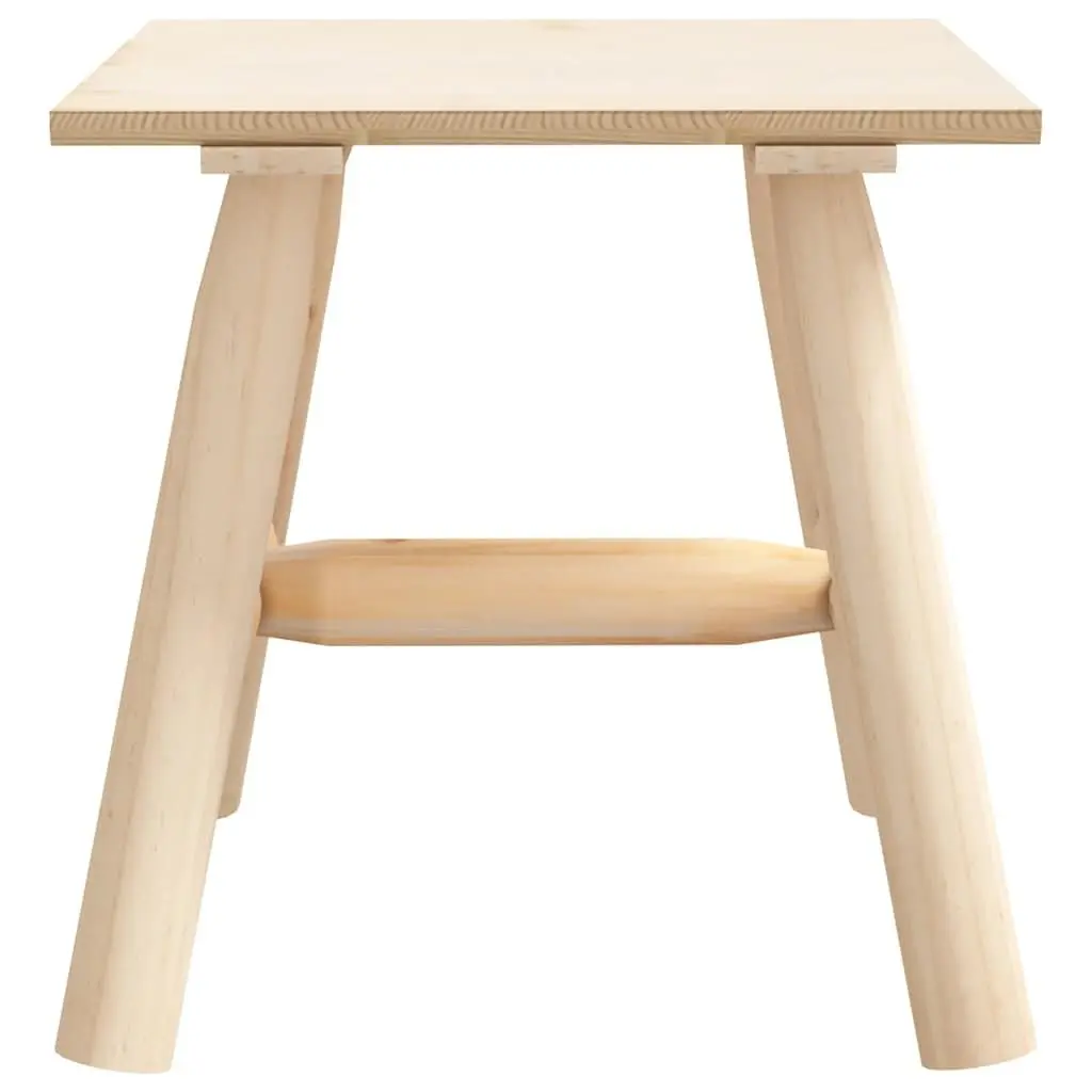Solid Wood Spruce Side Table 49x49x50cm