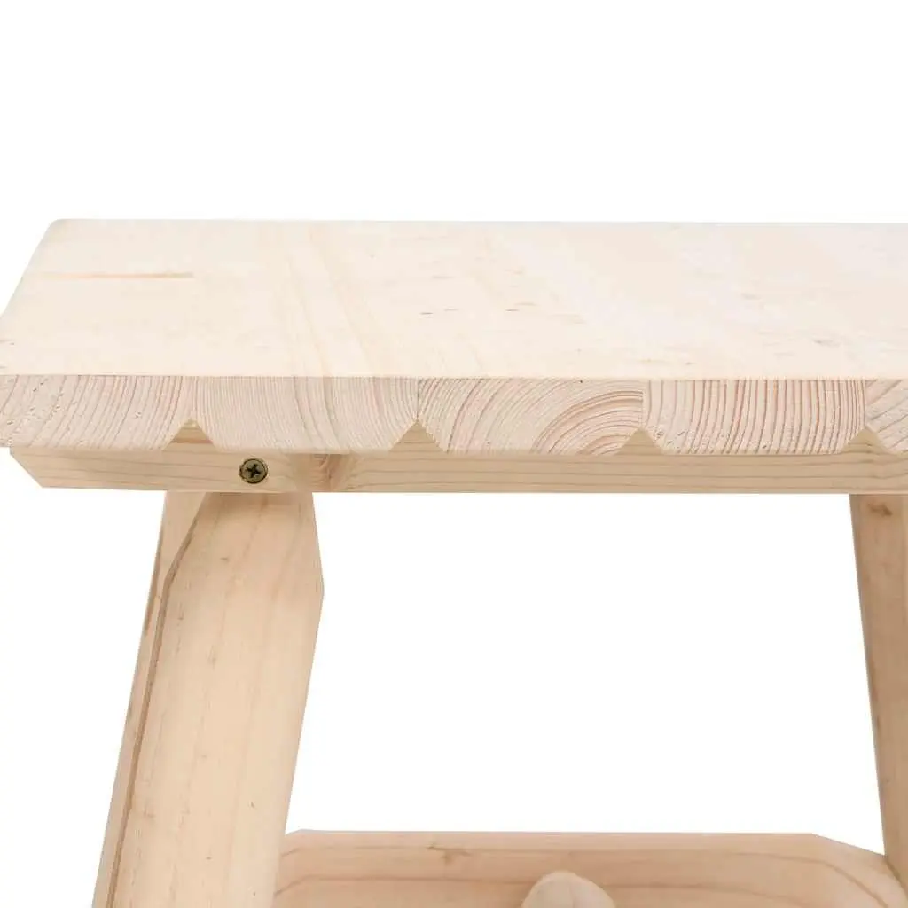 Solid Wood Spruce Side Table 49x49x50cm