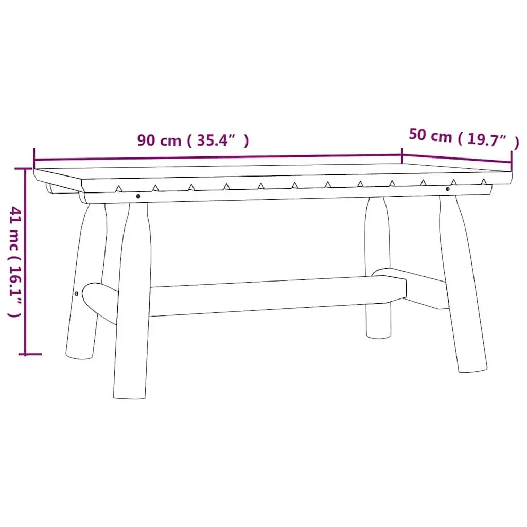 Solid Spruce Wood Coffee Table