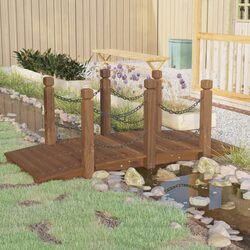 Garden Bridge Dimensions: 150 x 67 x 56 cm, Solid Spruce
