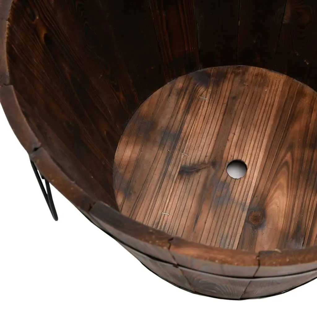Wooden Bucket Planter Set for Garden 3 Piece