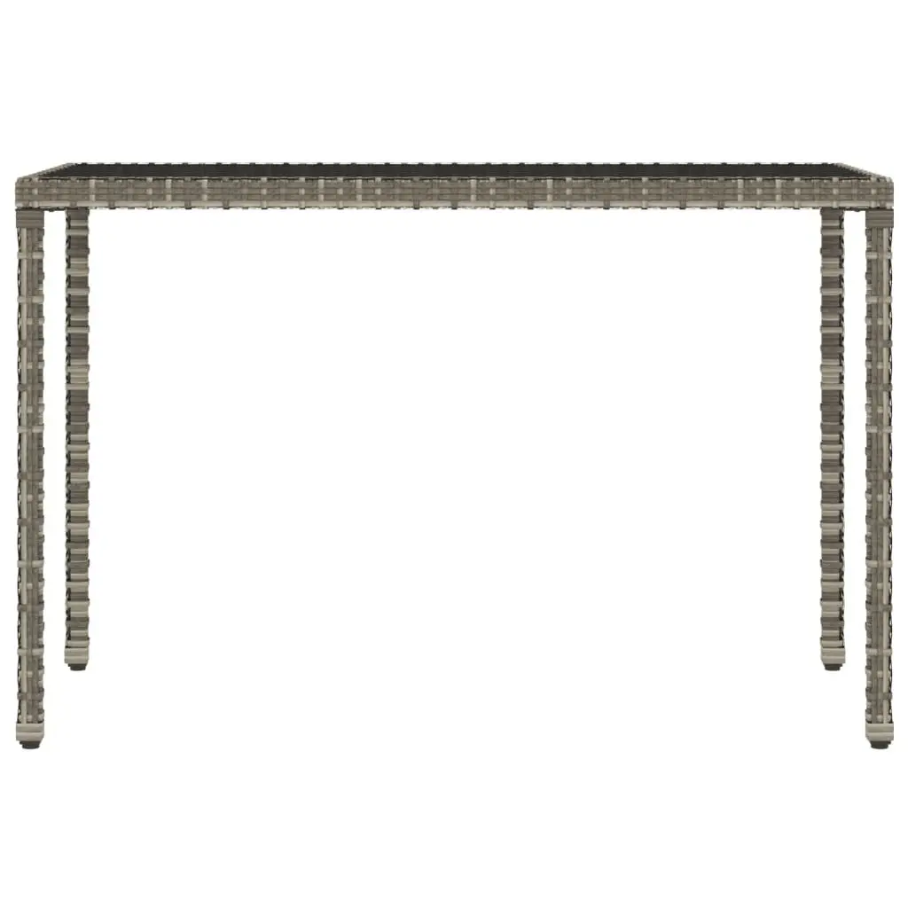Garden Dining Set 6 Piece Outdoor Furniture Grey Poly Rattan with Cushions
