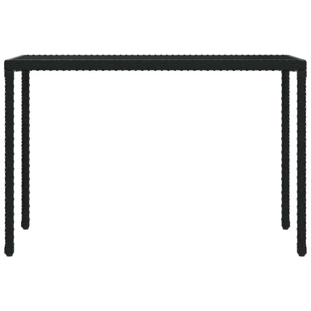 Garden Dining Set Outdoor Furniture 6 Piece Black Poly Rattan with Cushions