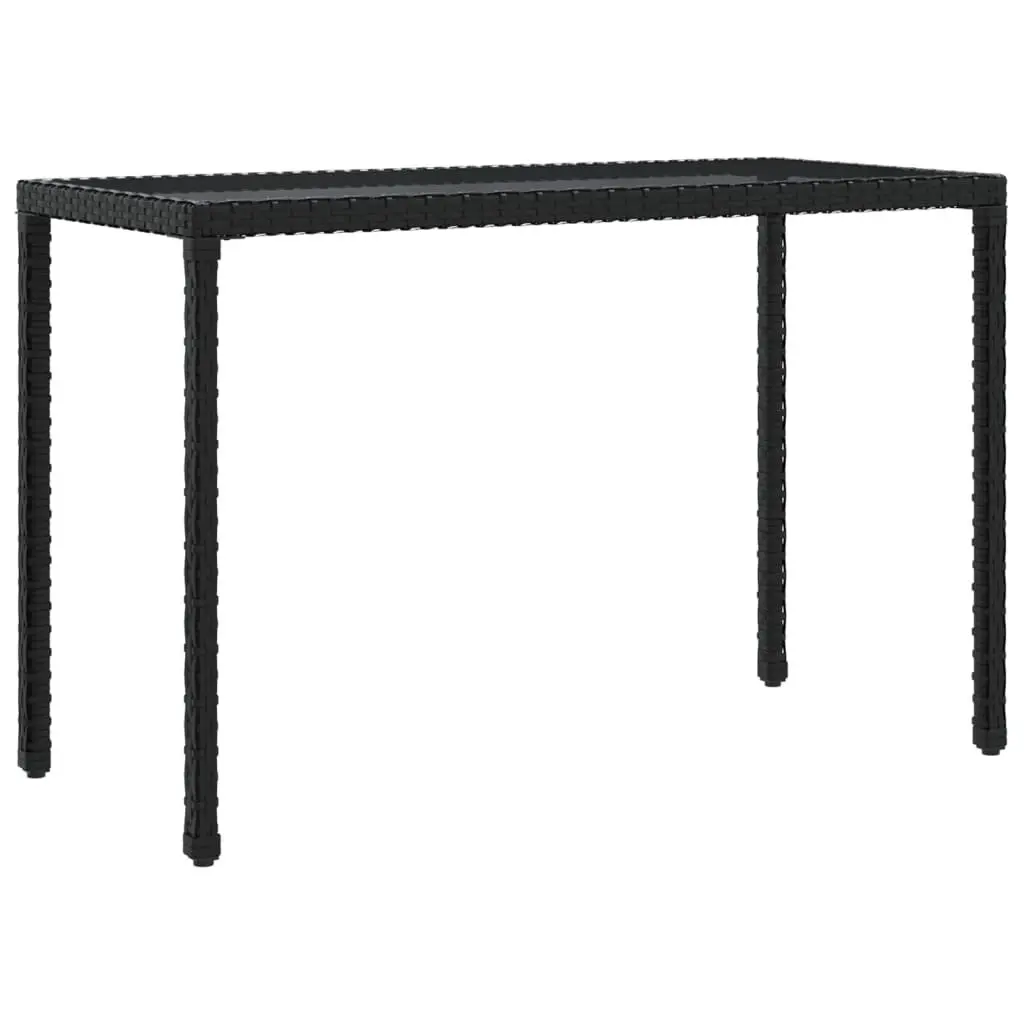 Garden Dining Set Outdoor Furniture 6 Piece Black Poly Rattan with Cushions