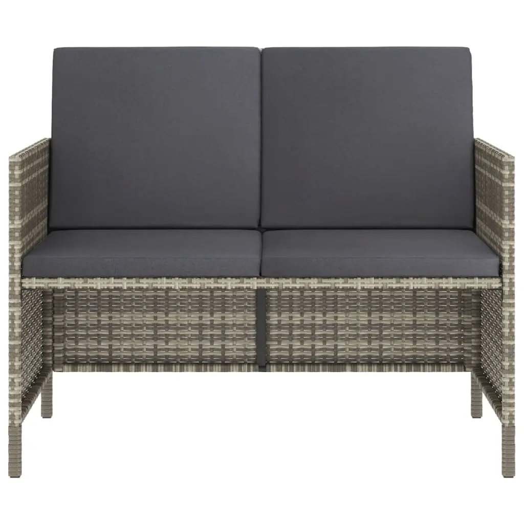 Garden Dining Set 6 Piece Outdoor Furniture Grey Rattan Table Chairs Cushions