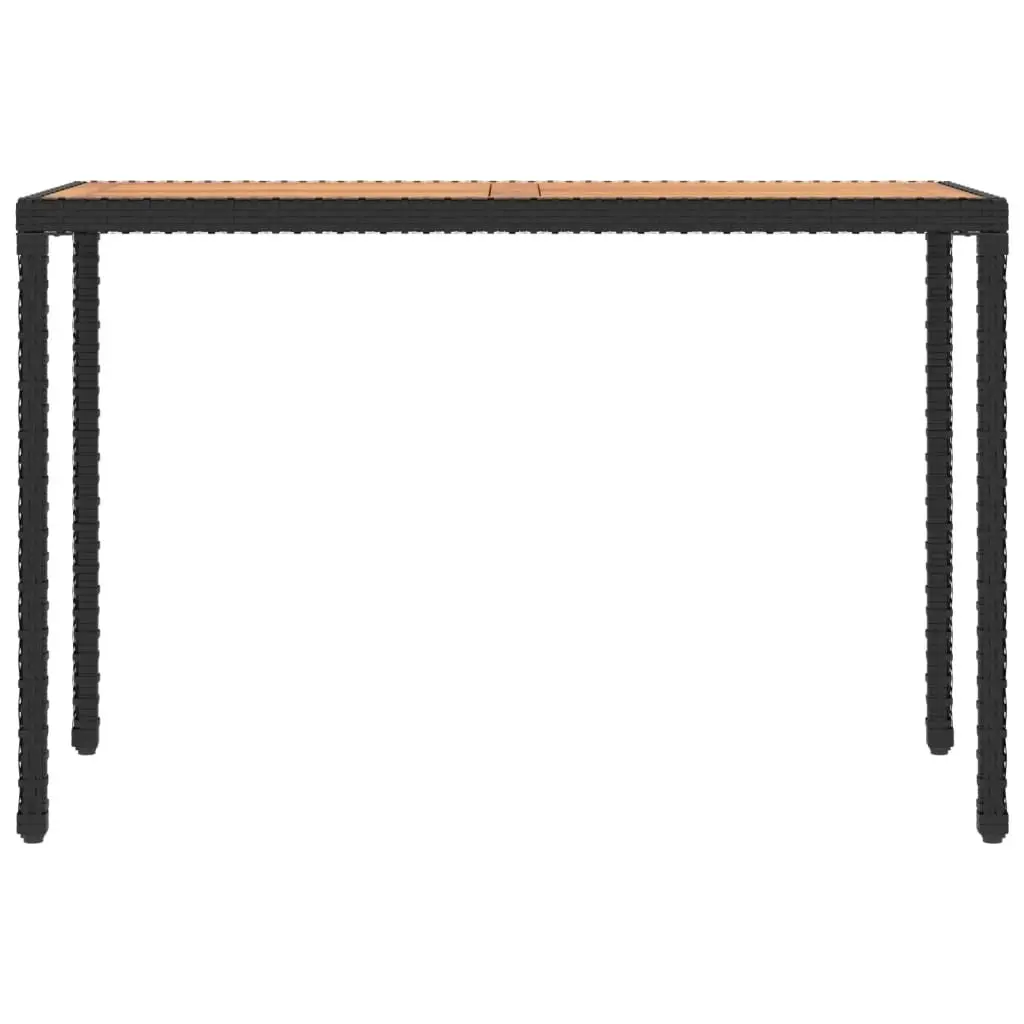 Garden Dining Set Outdoor Furniture 6 Piece Black Rattan