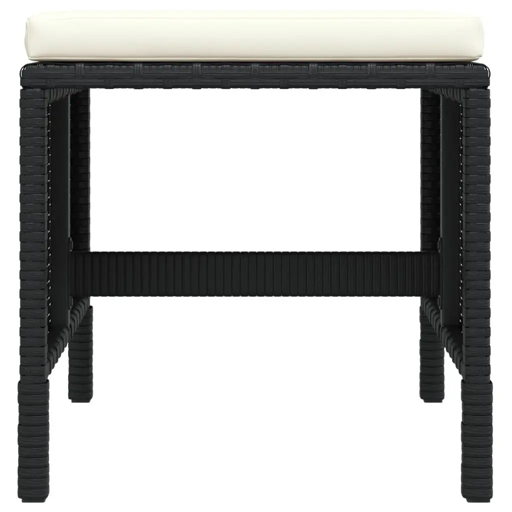 Garden Dining Set Outdoor Furniture 6 Piece Black Rattan