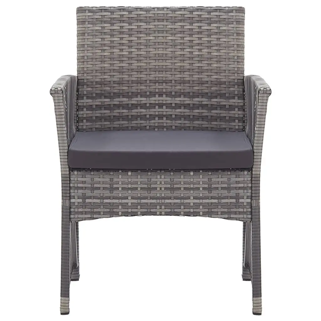 Outdoor Armchairs for Garden 2 Piece Grey Size with Cushions