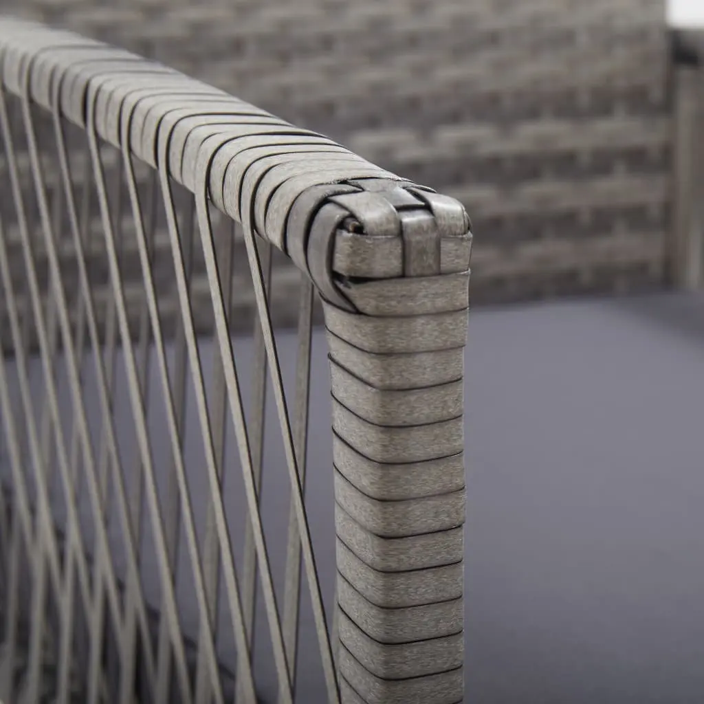Outdoor Armchairs for Garden 2 Piece Grey Size with Cushions