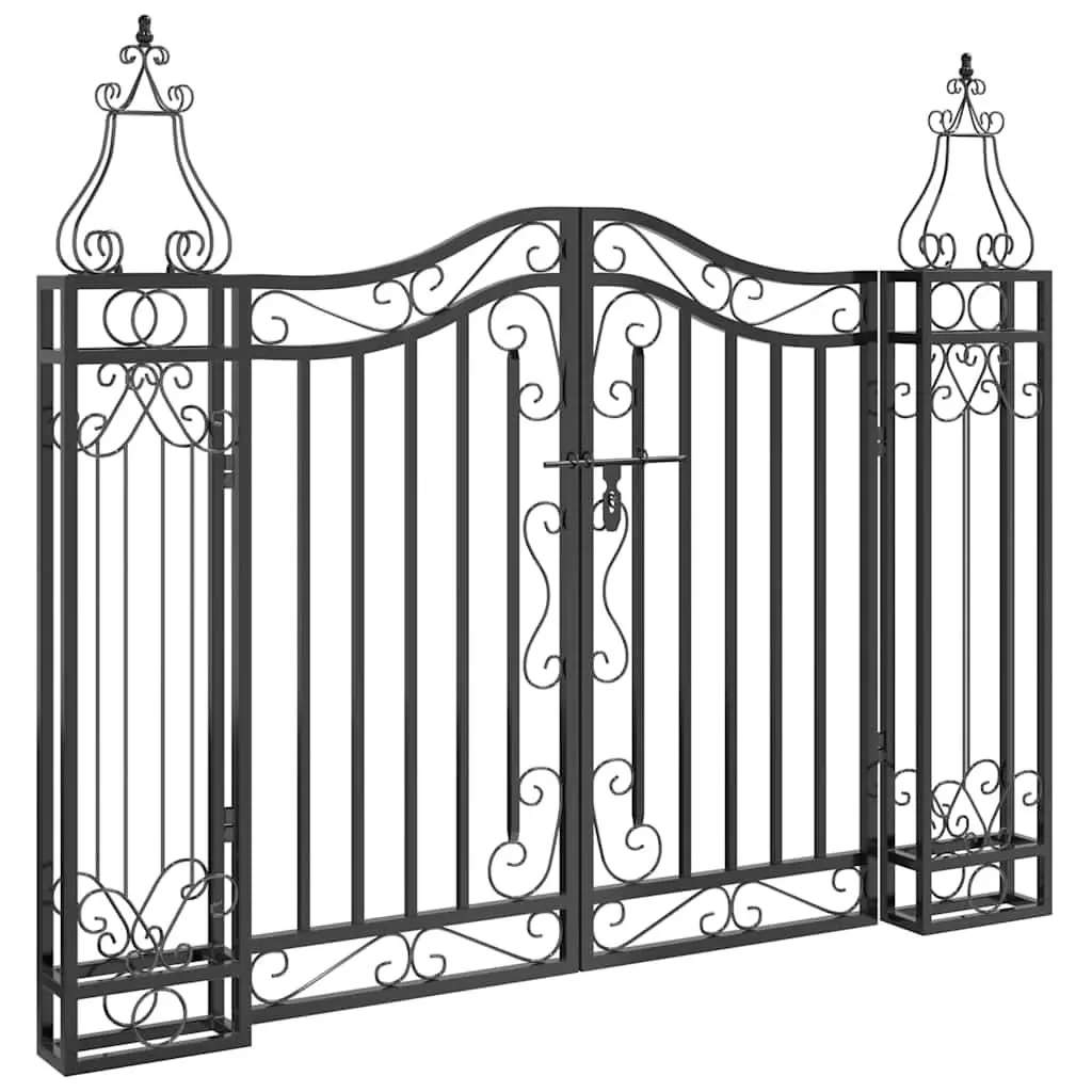 Wrought Iron Garden Gate Entryway Fence 121x100cm