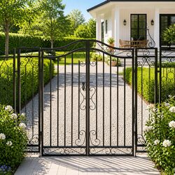 Specifications of the Black Wrought Iron Ornamental Garden Gate