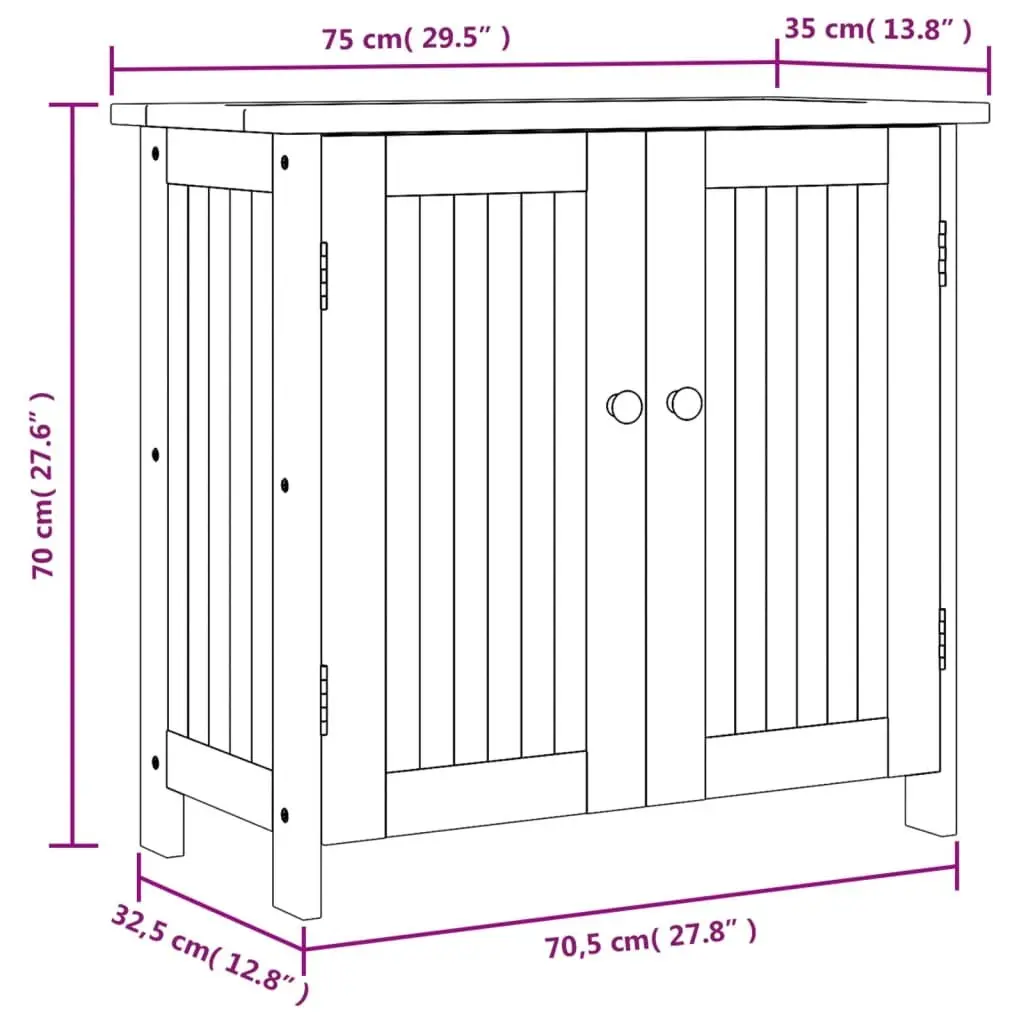 Garden Cabinet 75cm Wide, 35cm Deep, 70cm High