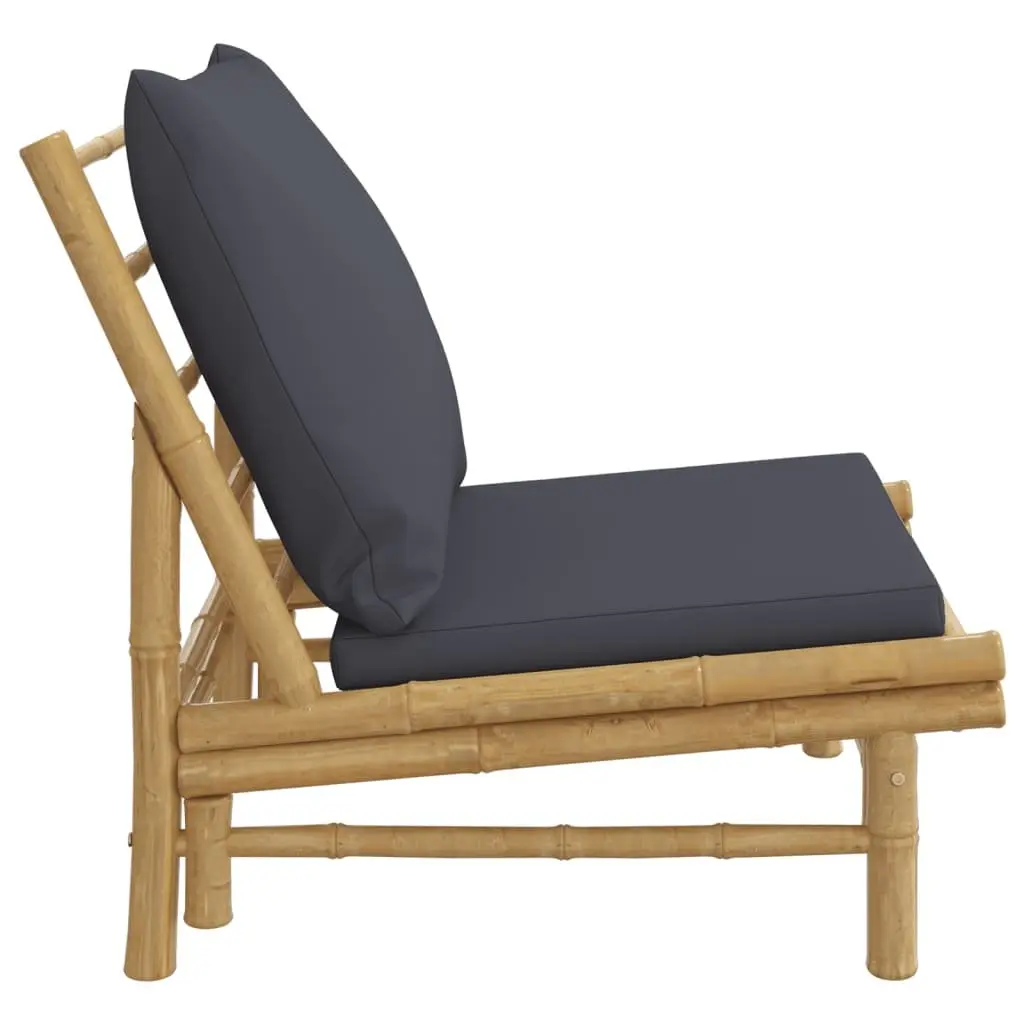 Bamboo Garden Chairs Set of 2 with Cushions