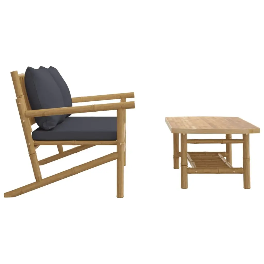 Outdoor Sectional Sofa Lounge Set 2 Piece Garden Seating with Cushions