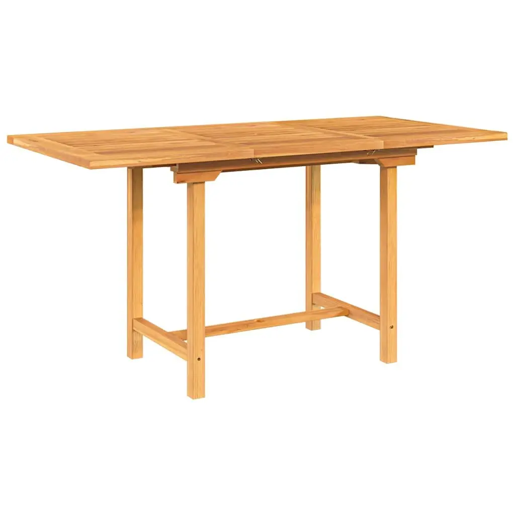 Extending Garden Table 110-160x80x75cm Outdoor Dining Extendable Patio Furniture