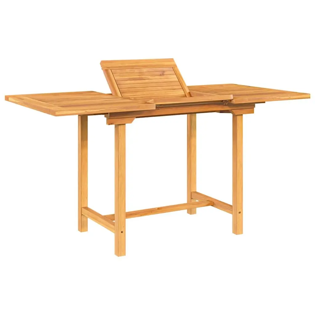 Extending Garden Table 110-160x80x75cm Outdoor Dining Extendable Patio Furniture