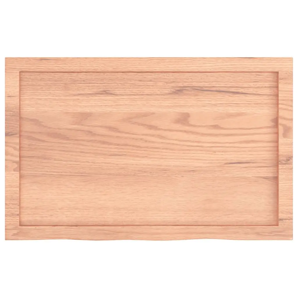 Wall Shelf Solid Oak Wood Light Brown 80x50cm Rustic Storage Ledge Handmade