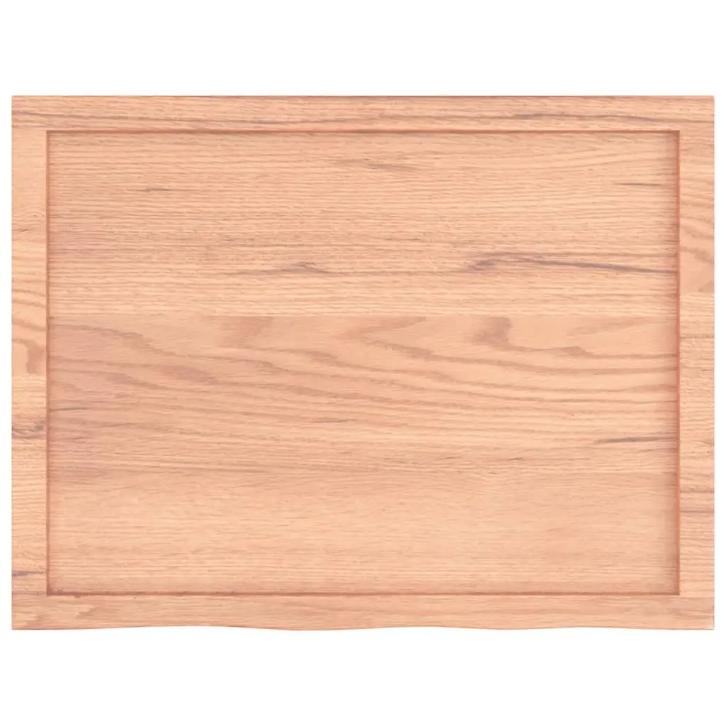 Wall Shelf Rustic Brown Solid Oak Wood 80x60cm Floating Storage Ledge
