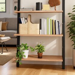 Wall Shelf Light Brown 100x60x2 cm Solid Oak Wood Storage Rustic Style Ledge
