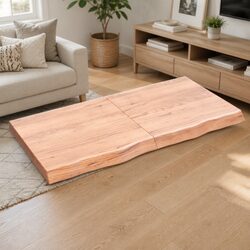 Solid Oak Wood Wall Shelf - 120x60cm Folding Design
