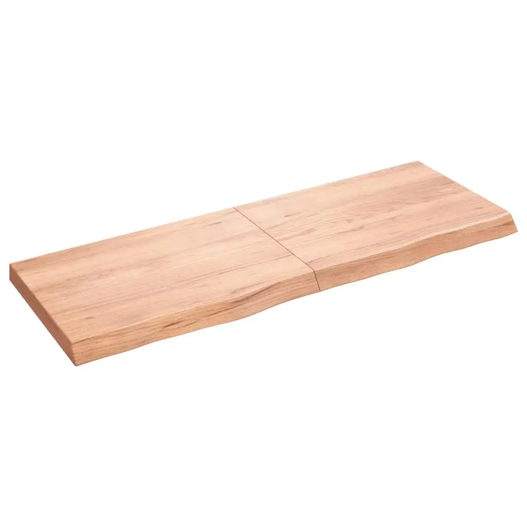 Brown Solid Oak Folding Wall Shelf