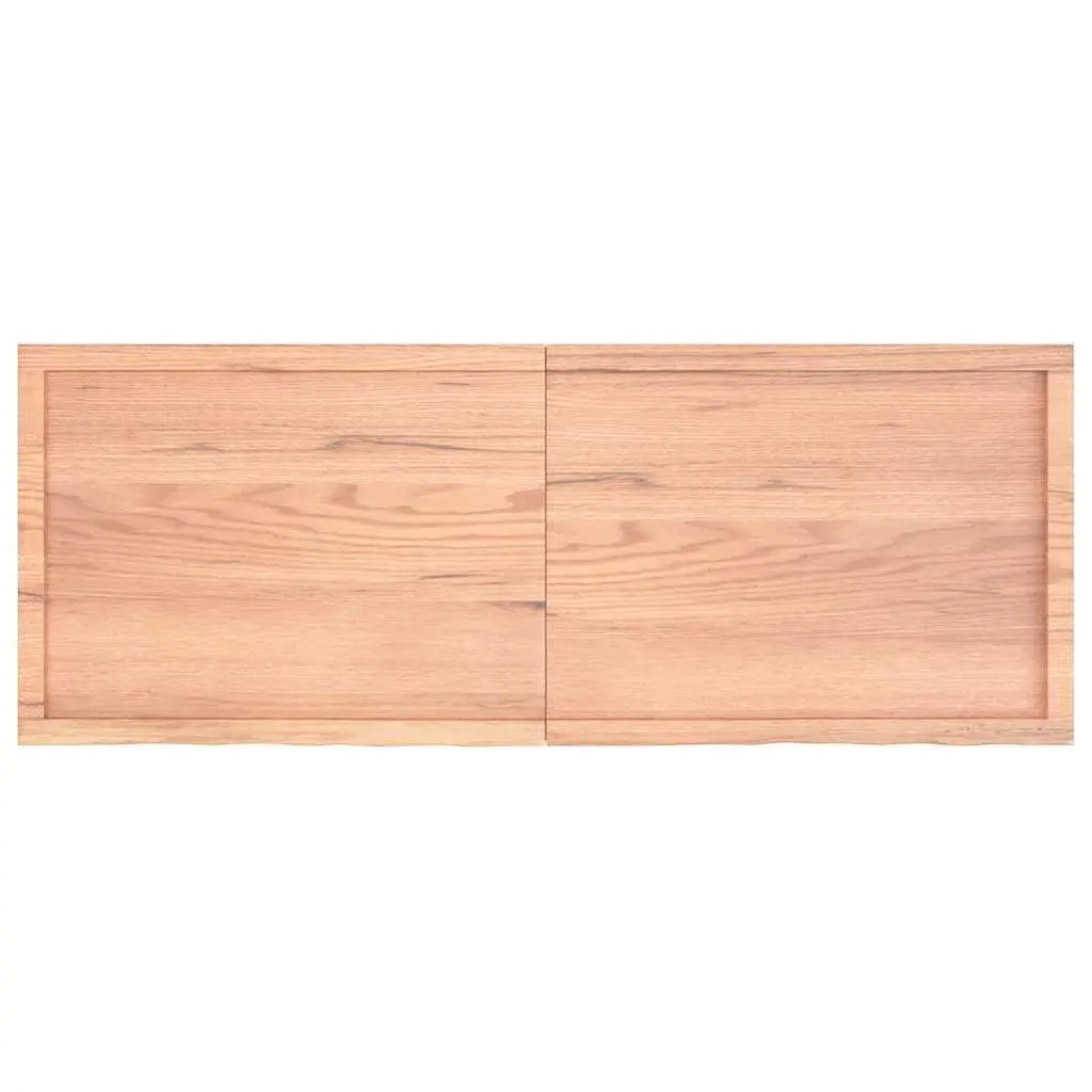 Rustic Oak Wood Wall Shelf 160x60cm Light Brown