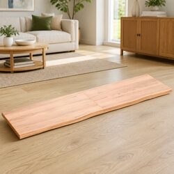 Wall Shelf Rustic Brown Solid Oak Wood Folding Storage 180x50cm Living Room