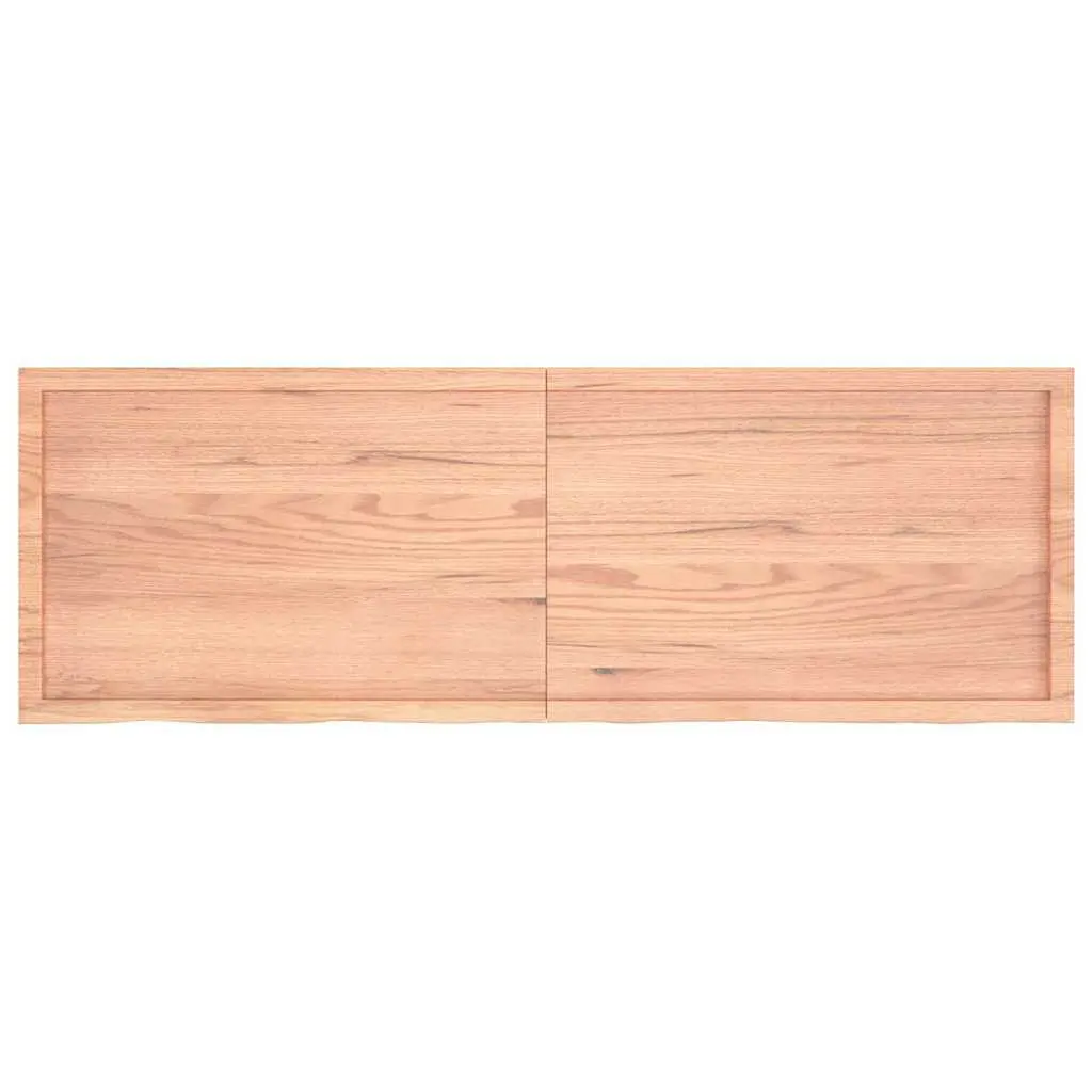 Wall Shelf Light Brown Solid Oak Wood Folding Storage 180x60cm Rustic Style