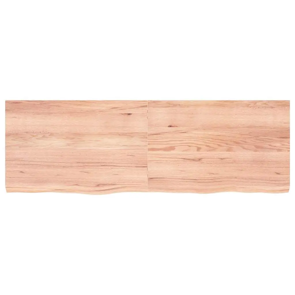 Wall Shelf Light Brown Solid Oak Wood Folding Storage 180x60cm Rustic Style