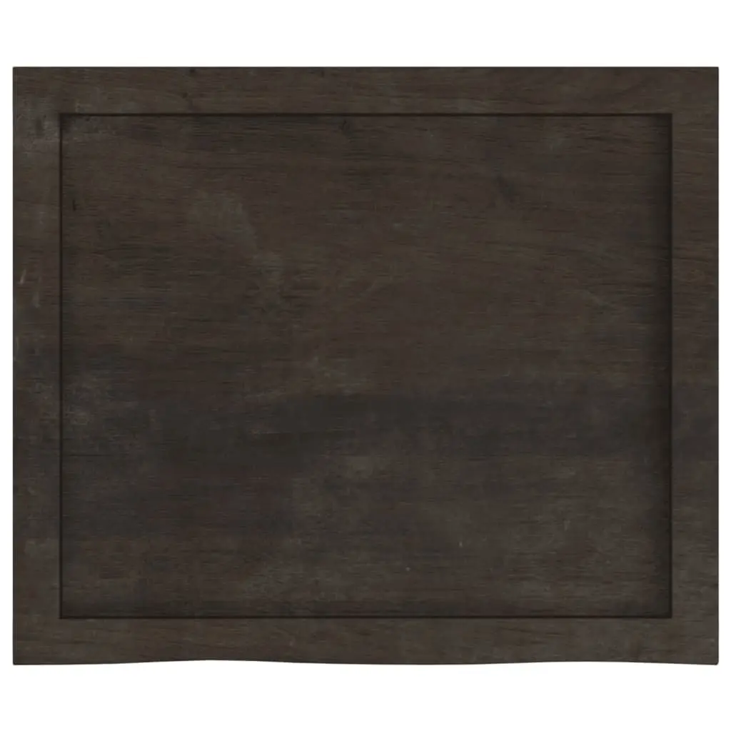 Dark Brown Solid Oak Wall Shelf